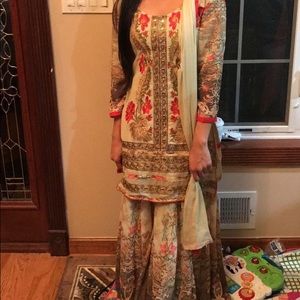 Pakistani style palazzo suit